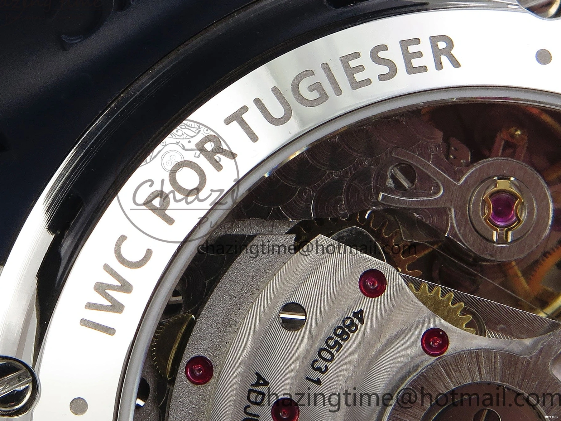 MIROTIME 0412 Casual Portuguese Chrono IW3716 Z+F 1:1 Best Edition White Dial on Blue Rubber Strap A 7016